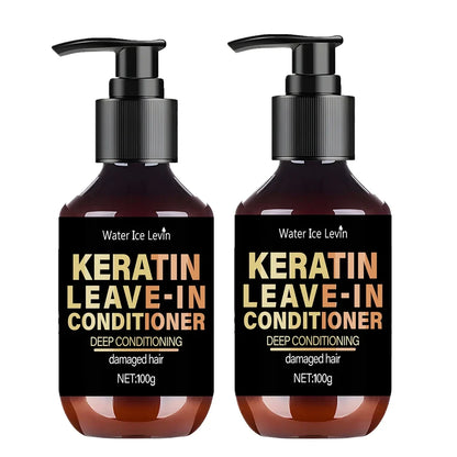Keratin Leave-In Conditioner with Biotin &amp; Collagen - Repairs Damaged Hair for Deep Moisture, Softness &amp; Shine, Hair Treatment.