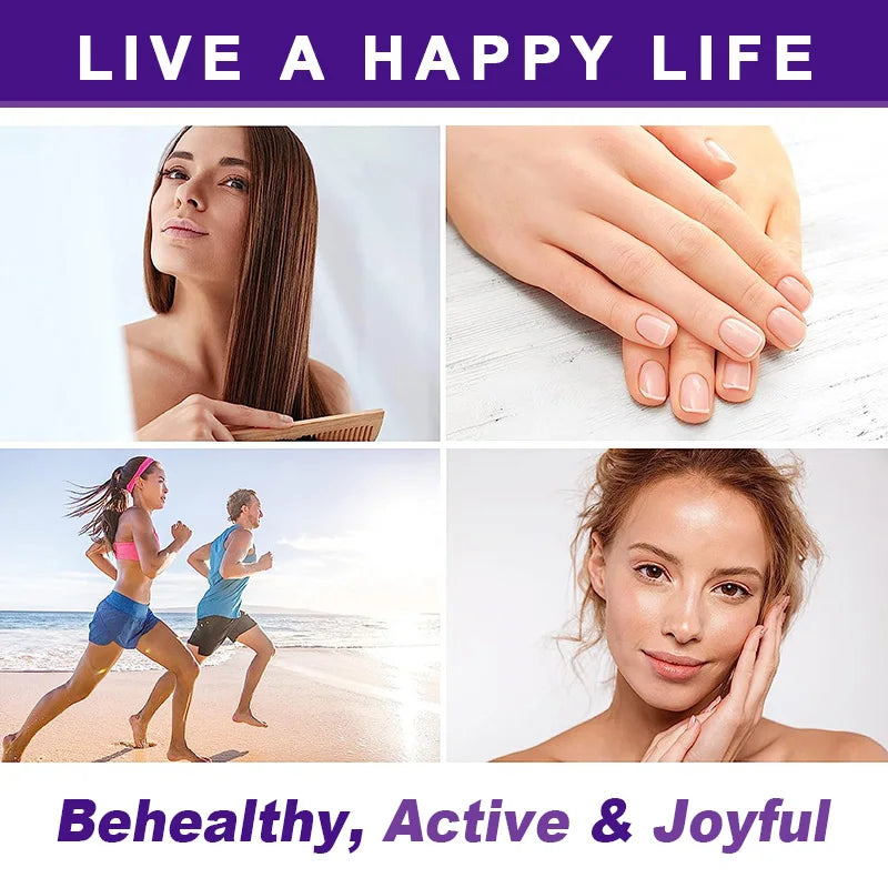 Free Sipping Biotin &amp; Collagen Supplement Nails,Shiny Hair,  Skin,Vegetarian Capsules Beauty Health
