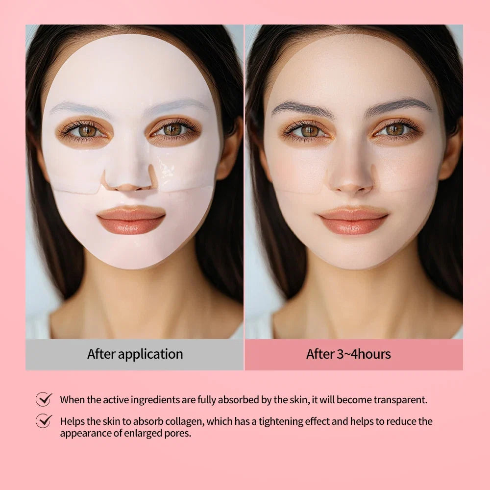 4pcs Bio-Collagen Deep Face Mask Overnight Mask Moisturizing Improvement Pore Brightening Face Firming Skincare
