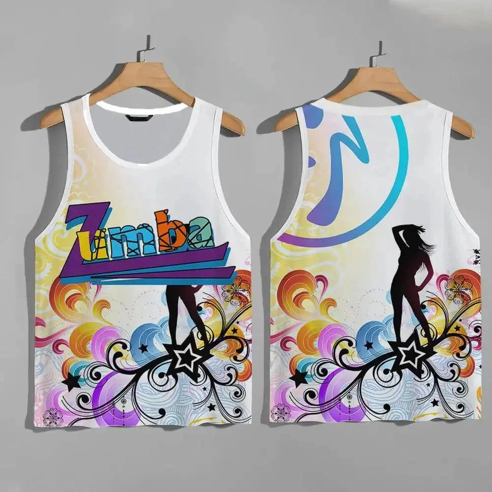 Unisex Zumba Wear quick-dry workout vest from SHOPEZRA L.L.C., featuring sporty casual design for men and women.