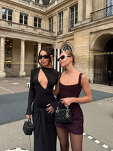 Women Square-neck Halter Mini Dress Sexy Pleated Sleeveless Backless High Waist Bodycon Dresses 2026 New Fashion Party Robes SHOPEZRA L.L.C.