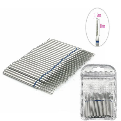 50pc Diamond Nail Drill Cuticle Clean Bit Set Milling Cutter for Manicure Electric  Bits Accessories Dead Skin Remove Tool