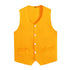 Kids Boys Girls Button Volunteer Vest Solid Color V Neck Sleeveless Waistcoat Volunteers School Camp Activities Uniform SHOPEZRA L.L.C.