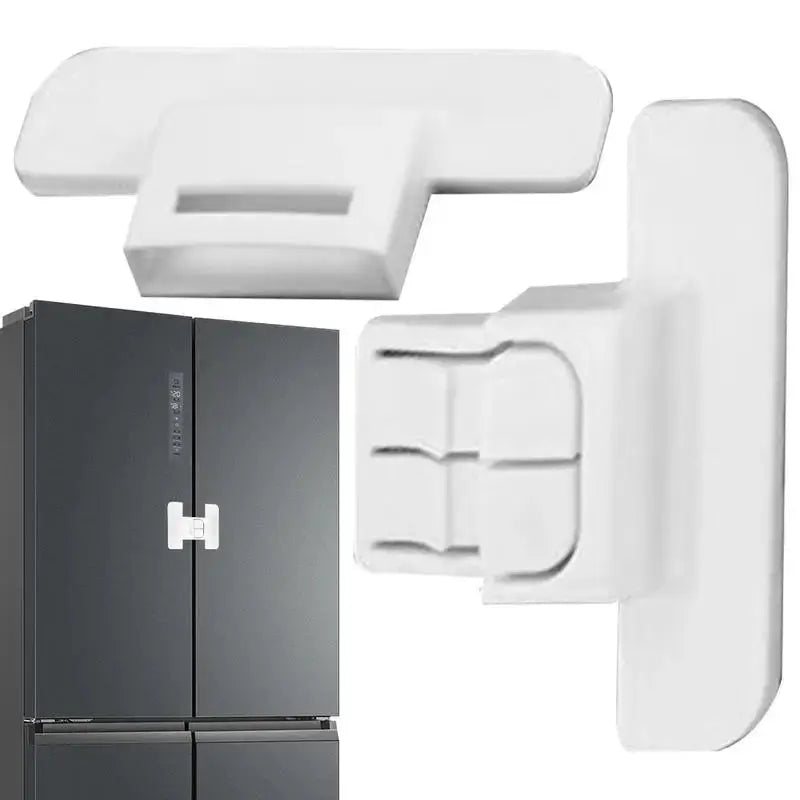 Refrigerator Locks Refrigerator Child Lock Self-Adhesive Fridge Closer Fixed Buckle for Glass Metal Protection Kids Adults Home SHOPEZRA L.L.C.