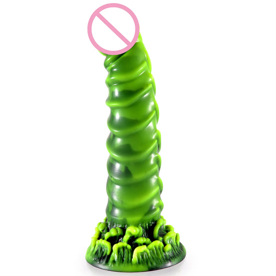 Realistischer Dildo für Frauen, Silikon, Grün, Dildo mit starkem Saugnapf, freihändiges Spielen für Erwachsene, Sexspielzeugshop, Masturbator, G-Punkt