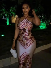 Chic Elegant Satin Dress Floral Print Slim Bodycon Women Dresses Evening Party Wedding Guest Summer Streetwear SHOPEZRA L.L.C.