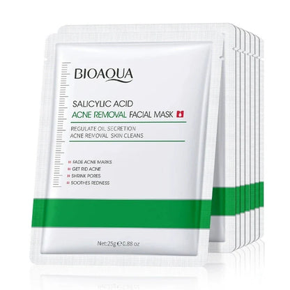 BIOAQUA Salicylic Acid Acne Removal Facial Masks Moisturizing Anti-Aging Nourishing Anti Acne Face Mask Skin Care Products