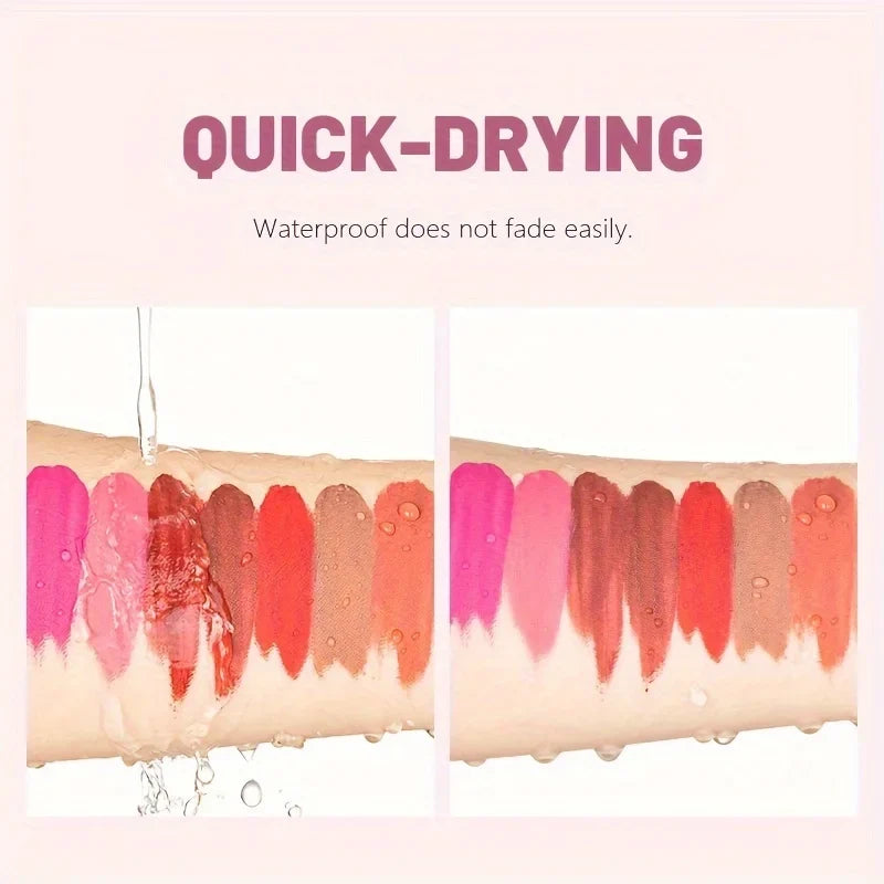Luxury Long-lasting Waterproof Velvet Matte Liquid Lipstick - Hydrating, High Pigment, Smudge-proof, Lightweight