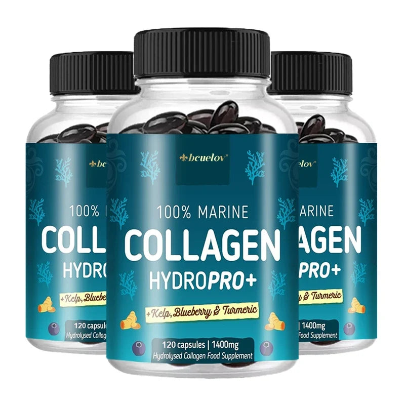 Hydrolyzed Marine Collagen - HYDROPRO, Advanced Hydrolyzed Formula for Optimal Absorption, Skin, Hair, Nails &amp; Joint Support