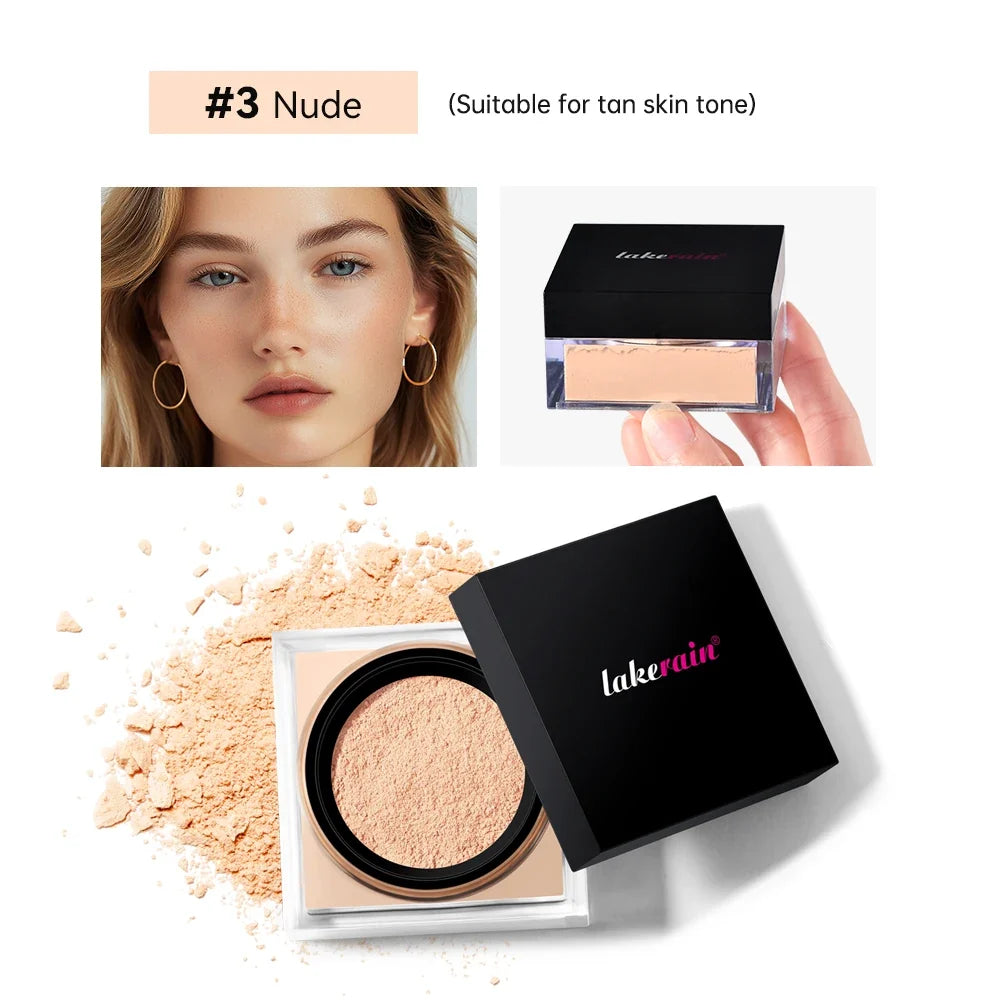 Waterproof Loose Baking&amp;Setting Powder Long Lasting Oil Control Matte Setting Powder Natural Brightening Face Cosmetics