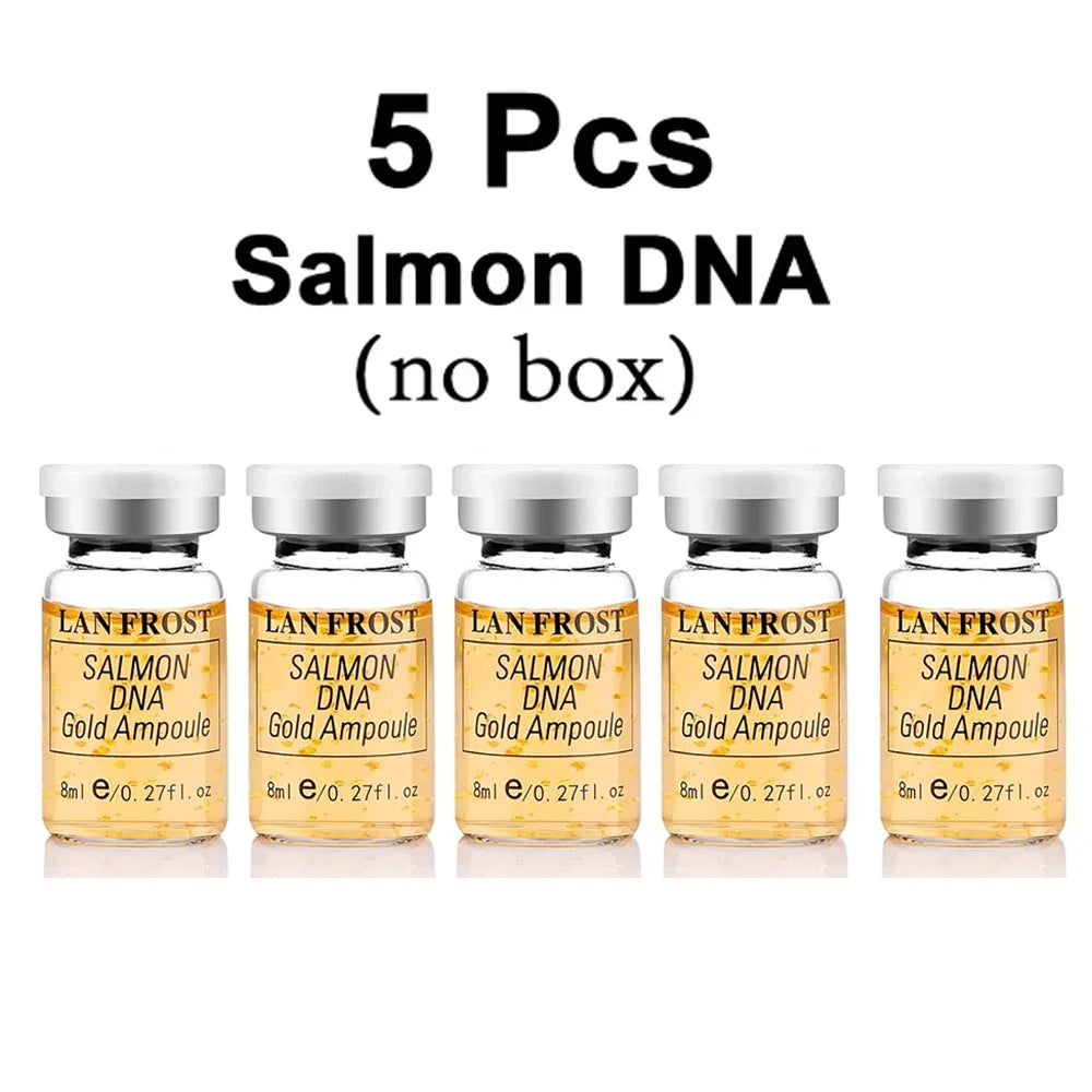 Korea 8ml Salmon DNA Gold Ampoule Skin Booster Serum Kit BB Cream Brightening Moisturizing For 0.3mm Microneedle Serum