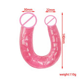 Double Head Dildos Realistic Penis Dildo Flexible Soft Crystal Jelly Dildo Sex Toys for Woman Big Penis G-spot Anal Stimulator SHOPEZRA L.L.C.