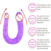 Double Head Dildos Realistic Penis Dildo Flexible Soft Crystal Jelly Dildo Sex Toys for Woman Big Penis G-spot Anal Stimulator SHOPEZRA L.L.C.
