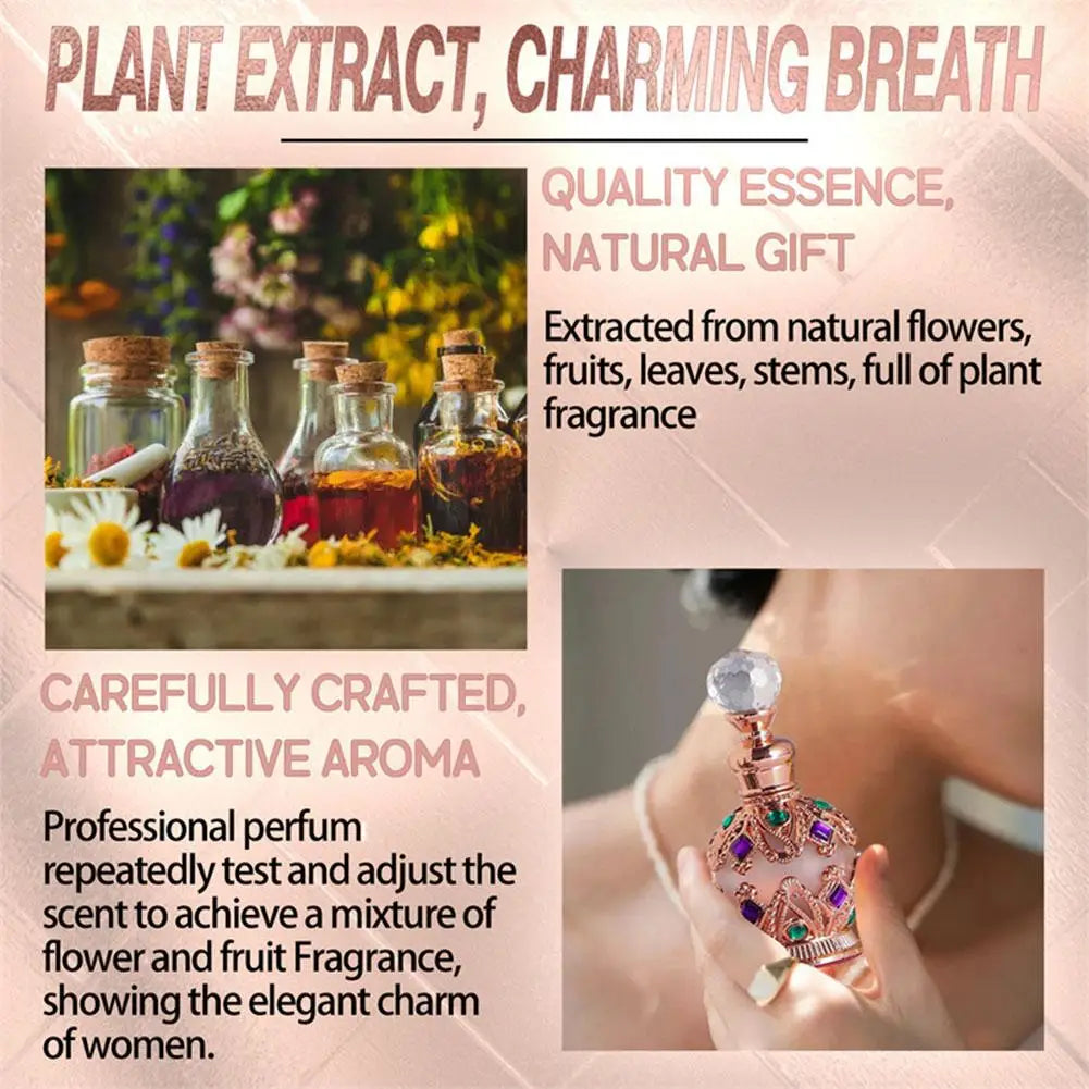 Exotic Arabian Perfume For Women, Enchanting Floral Bouquet With Rose, Jasmine&amp;Vanilla Long-Lasting Pheromone-Infused Fragrance