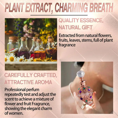 Exotic Arabian Perfume For Women, Enchanting Floral Bouquet With Rose, Jasmine&amp;Vanilla Long-Lasting Pheromone-Infused Fragrance