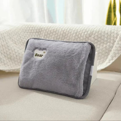 Rechargeable Hot Water Bottle Cute Electric Hand Warmer EU Plug Reusable Hot Compress Bag Heating Pad Hand Pocket Warmer