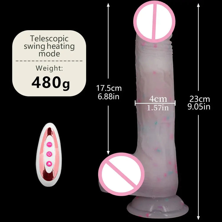 Realistic Heating Dildo Remote Control Vibrators for Women Dildo Vibration Sex Machine Telescopic Electric Dildo Penis Sex Toys SHOPEZRA L.L.C.