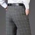 Flat Cashmere Suit Trouser For Male Loose Plaid Hight Waist Classic Straight Formal Mens Dress Pants Business Size 42 44 SHOPEZRA L.L.C.