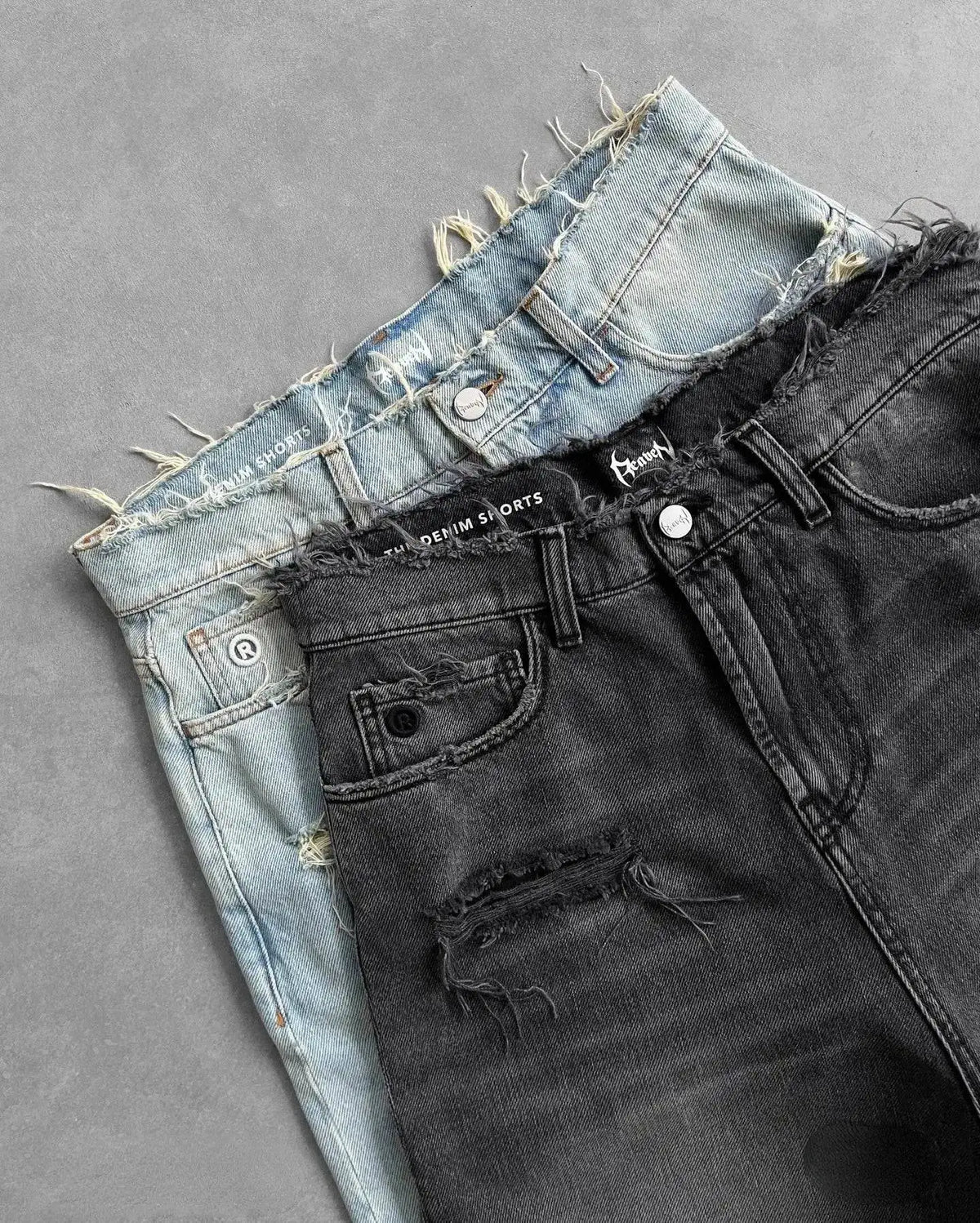 Y2k Black Punk Wash Baggy Work Shorts Men Women Summer Hip Hop Ripped Hole Denim Shorts Raw Edge Casual Jorts Streetwear by Dropshipman