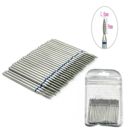 50pc Diamond Nail Drill Cuticle Clean Bit Set Milling Cutter for Manicure Electric  Bits Accessories Dead Skin Remove Tool