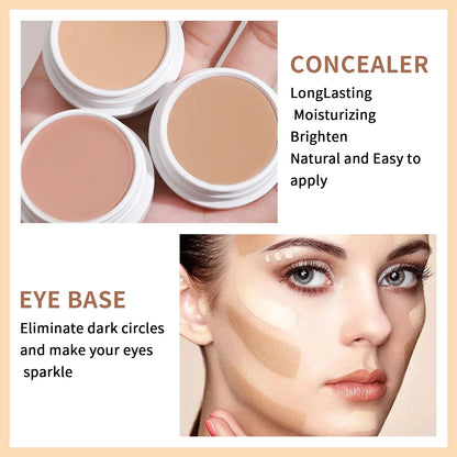 QIC Waterproof &amp; Sweatproof Concealer Cream - Tattoo coverage, Long-Lasting Foundation, Natural,Full coverage, All Skin Types
