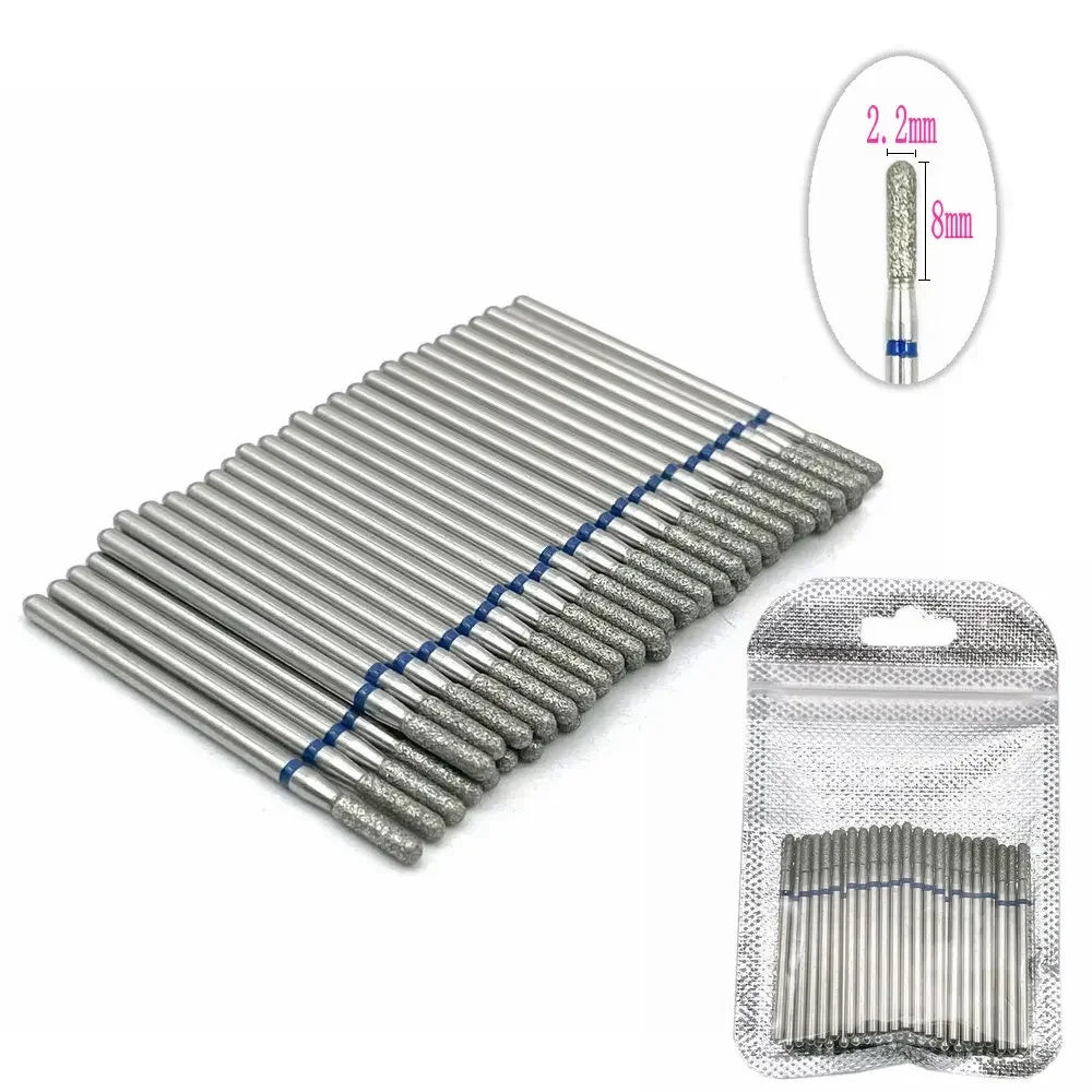 50pc Diamond Nail Drill Cuticle Clean Bit Set Milling Cutter for Manicure Electric  Bits Accessories Dead Skin Remove Tool