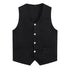 Kids Boys Girls Button Volunteer Vest Solid Color V Neck Sleeveless Waistcoat Volunteers School Camp Activities Uniform SHOPEZRA L.L.C.