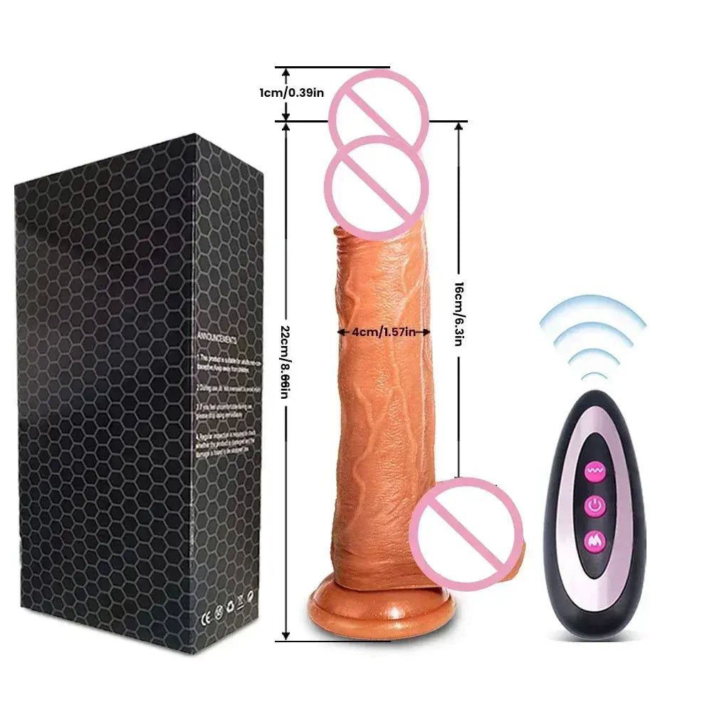 Remote Control Realistic Soft Penis Vibrator Telescopic Dildo Sex Toy for Women Artificial G Spot Thrusting Sexy Toy SHOPEZRA L.L.C.