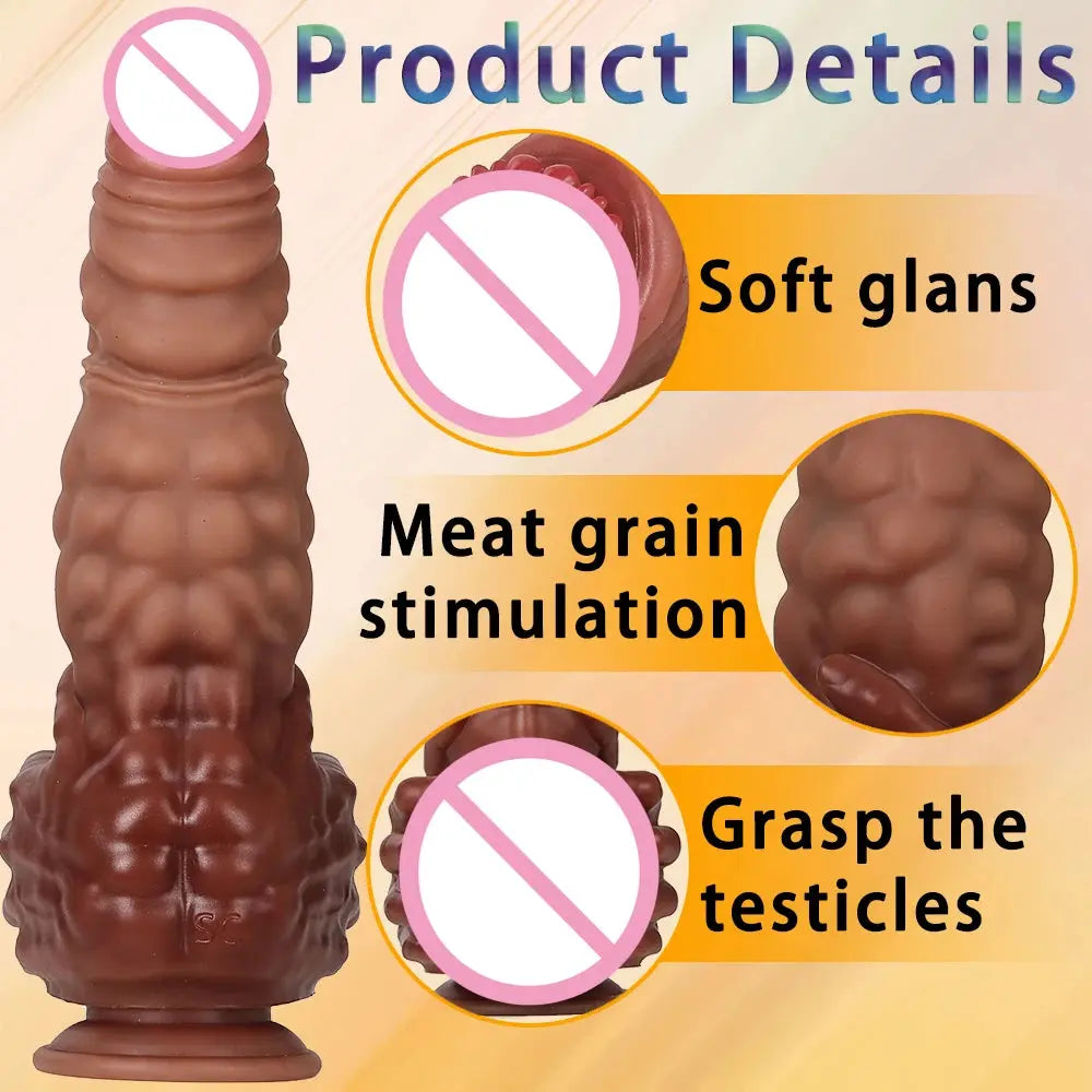 Realistic dildo with suction cup, hands-free, thrust dildo for G-spot stimulation, dildo for men and women with advanced users SHOPEZRA L.L.C.