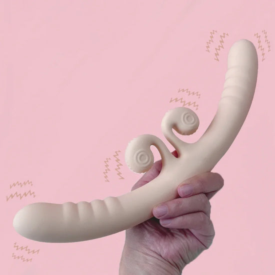 4-Motor Doppeldildo Vibrator 10 Leistungsstarke Vibrationen Frauen Vergnügungs-Massagegerät Lesbisches Liebesspielzeug Geschenk Penetration Sexspielzeug Mädchen