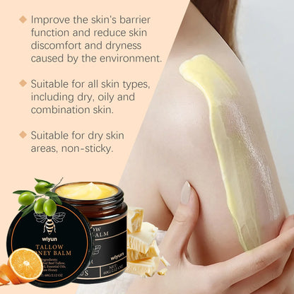 Beef Tallow Honey Cream Brightening Fade Dark Spots Remove Melanin Firming Non-Greasy Lasting Moisturizing Soothing Body Lotion