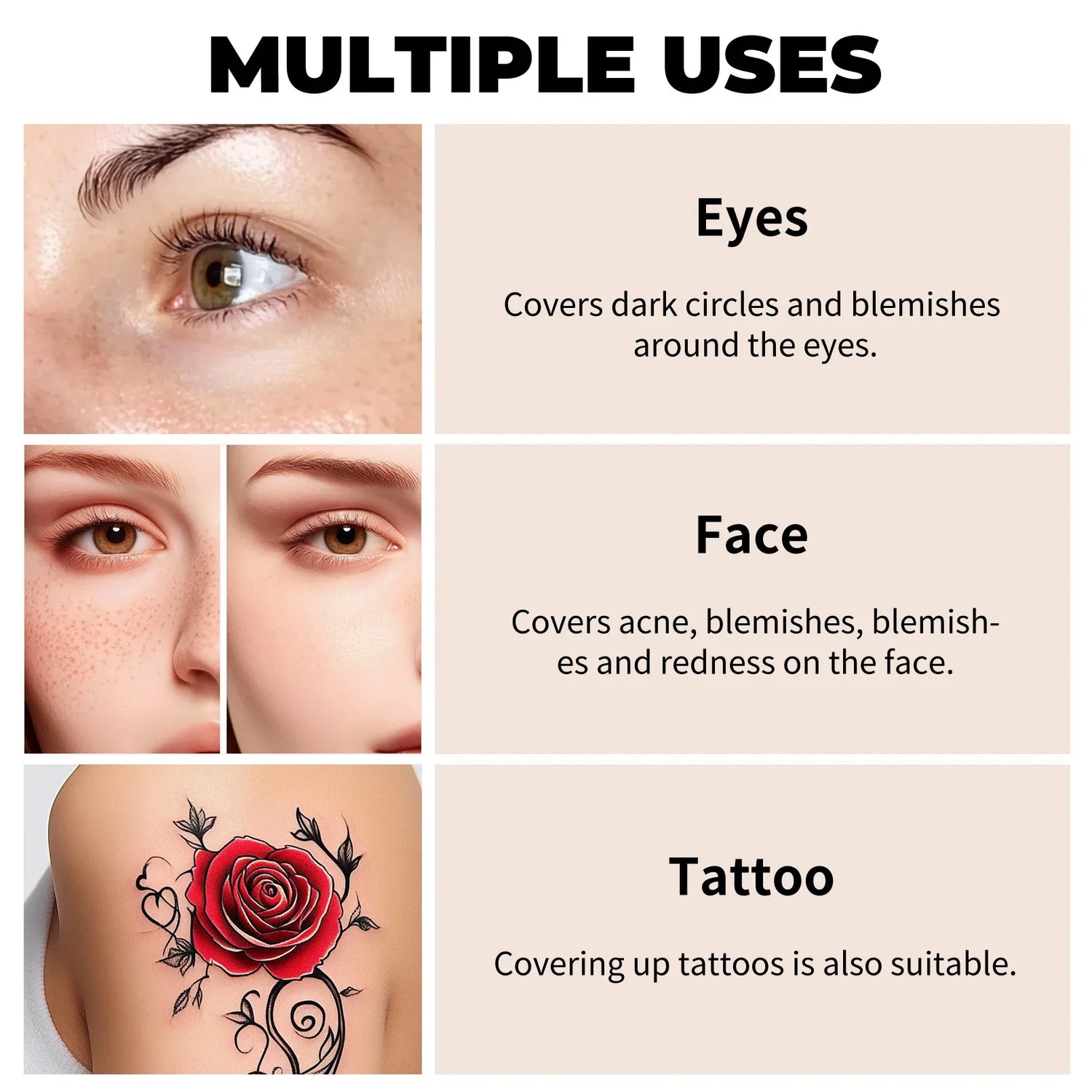Hydrating Eye Brightening Concealer&amp;Contour Cream-Full Coverage,Long Lasting,Correcting Eye Concealer for a Perfect Look Makeup