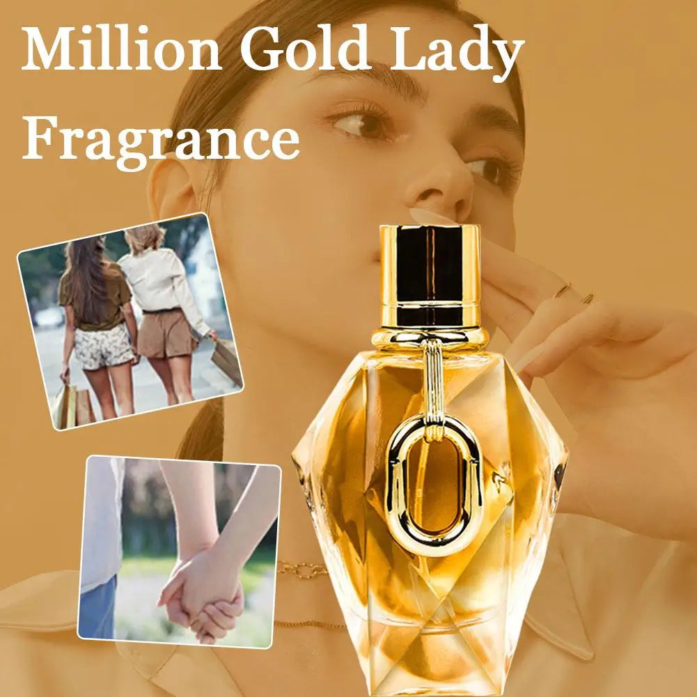 Million Gold For Women EDP | Long-Lasting Oriental Floral Perfume With Rose, Patchouli &amp; Oud | Luxury Woody Fragrance