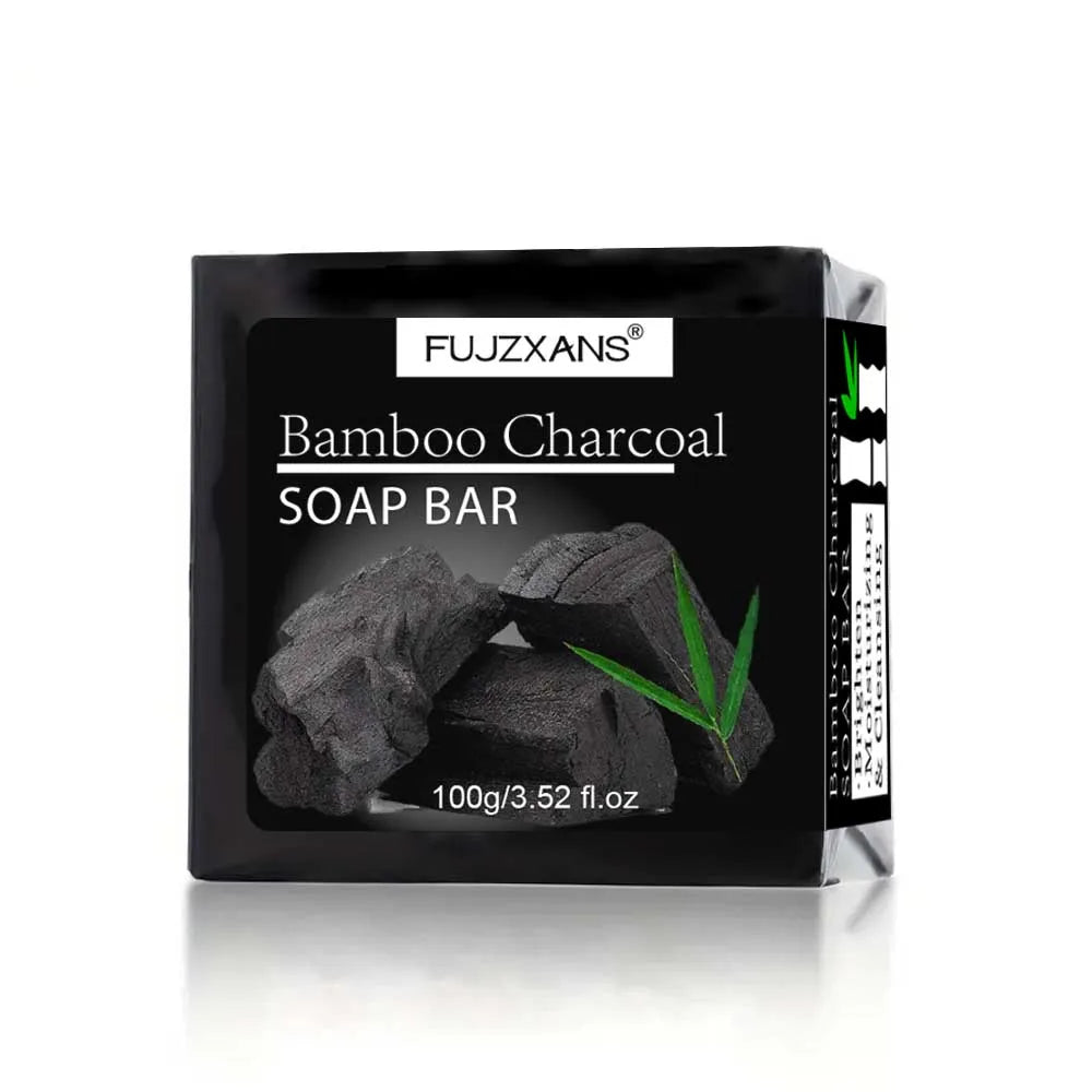 Bamboo Charcoal Soap Bar Deep Cleansing for Oily Light Beige,Moisturizing &amp; Brightening Face &amp; Body Bar For Women