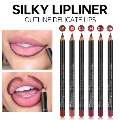 Luxury Matte Lip Liner, Long-Lasting, Smooth Application for Perfect Outline &amp; Filling, Versatile Shades for All Skin Types