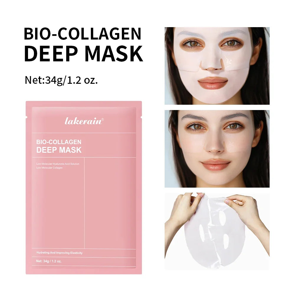 Korean Deep Collagen Mask Peel Off Mask Face Anti Wrinkle Lifting  Skin Care Masks Bio Pack Night Wrapping Woman Overnight Skin