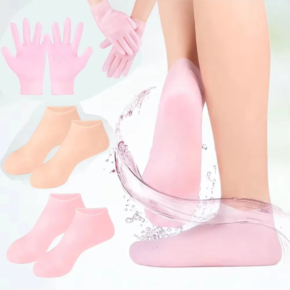 Silicone Exfoliating Socks &amp; Gloves Anti Slip Foot &amp; Hand Spa Mask Hands Peeling Gloves Prevents Dryness Feet/Hand Care Tools