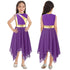Teen Girls Modern Lyrical Ballroom Dance Performance Costume Sleeveless Asymmetrical Hem Dress Church Choir Worship Robe Gown SHOPEZRA L.L.C.
