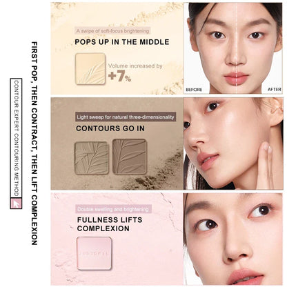 Judydoll Highlighter &amp; Contour Palette, Matte &amp; Shimmer, Sculpt &amp; Define, Natural Finish, Nose &amp; Jawline Contour, Beginner