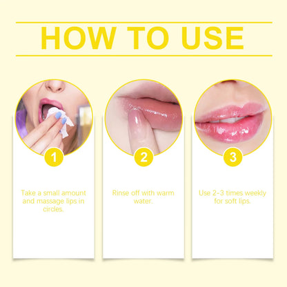 Coconut Oil Lip Scrub Balm Exfoliator Lips Mask Softening Remove Dead Skin Lasting Nourishment Moisturizing Repair Gentle Care