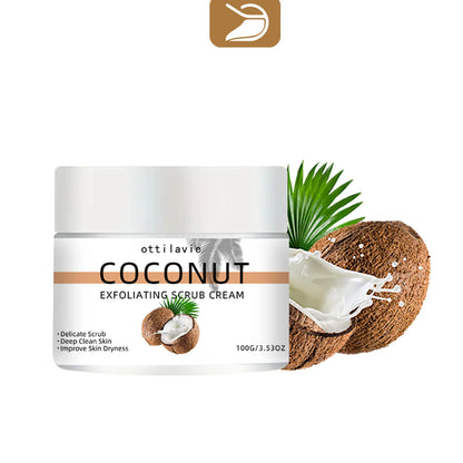 ottilavie Coconut Exfoliating Scrub Cream  Physical exfoliation for smooth skin  Suitable for all skin types (face, neck &amp; body)