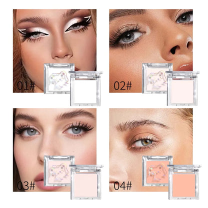 Long Lasting Matte highlights with eyeshadow tray - Shiny glitter for natural contours of all skin tones, orange and white