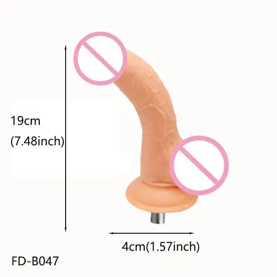 Lifelike Dildo Attachment for Sex Machine with 3 XLR Connector G Spot Sex Toys for Women Masturbation SHOPEZRA L.L.C.