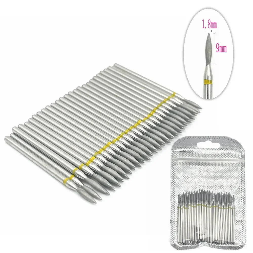 50pc Diamond Nail Drill Cuticle Clean Bit Set Milling Cutter for Manicure Electric  Bits Accessories Dead Skin Remove Tool
