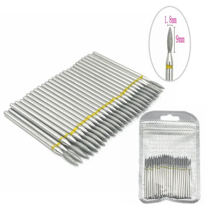 50pc Diamond Nail Drill Cuticle Clean Bit Set Milling Cutter for Manicure Electric  Bits Accessories Dead Skin Remove Tool