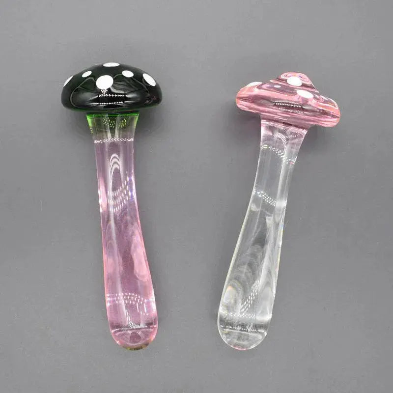 Glass Mushroom Dildo Stick Glass Dildo Anal Plug Female Masturbator Simulation Toys Adult Erotic Sex Toys Couple Sex SHOPEZRA L.L.C.