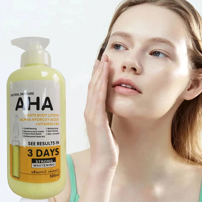 500ml Whitening Body Cream Hydroxy Acids Vitamin C&amp;E Moisturizing Lightening Body Lotion Skin Care Remove Acne Marks