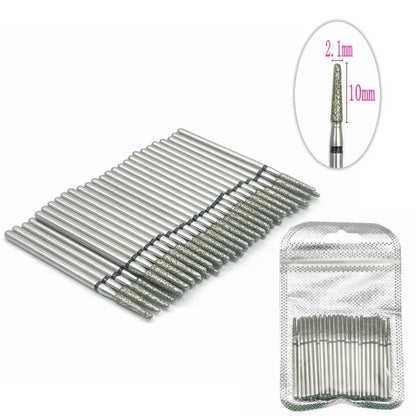 50pc Diamond Nail Drill Cuticle Clean Bit Set Milling Cutter for Manicure Electric  Bits Accessories Dead Skin Remove Tool