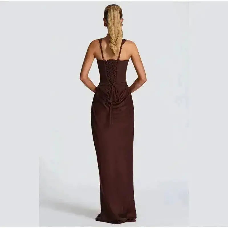 2026 New Sexy Women Square-neck Halter Mini Dress Pleated Sleeveless Backless High Waist Bodycon Dresses Summer Lady Party Robes by Dropshipman