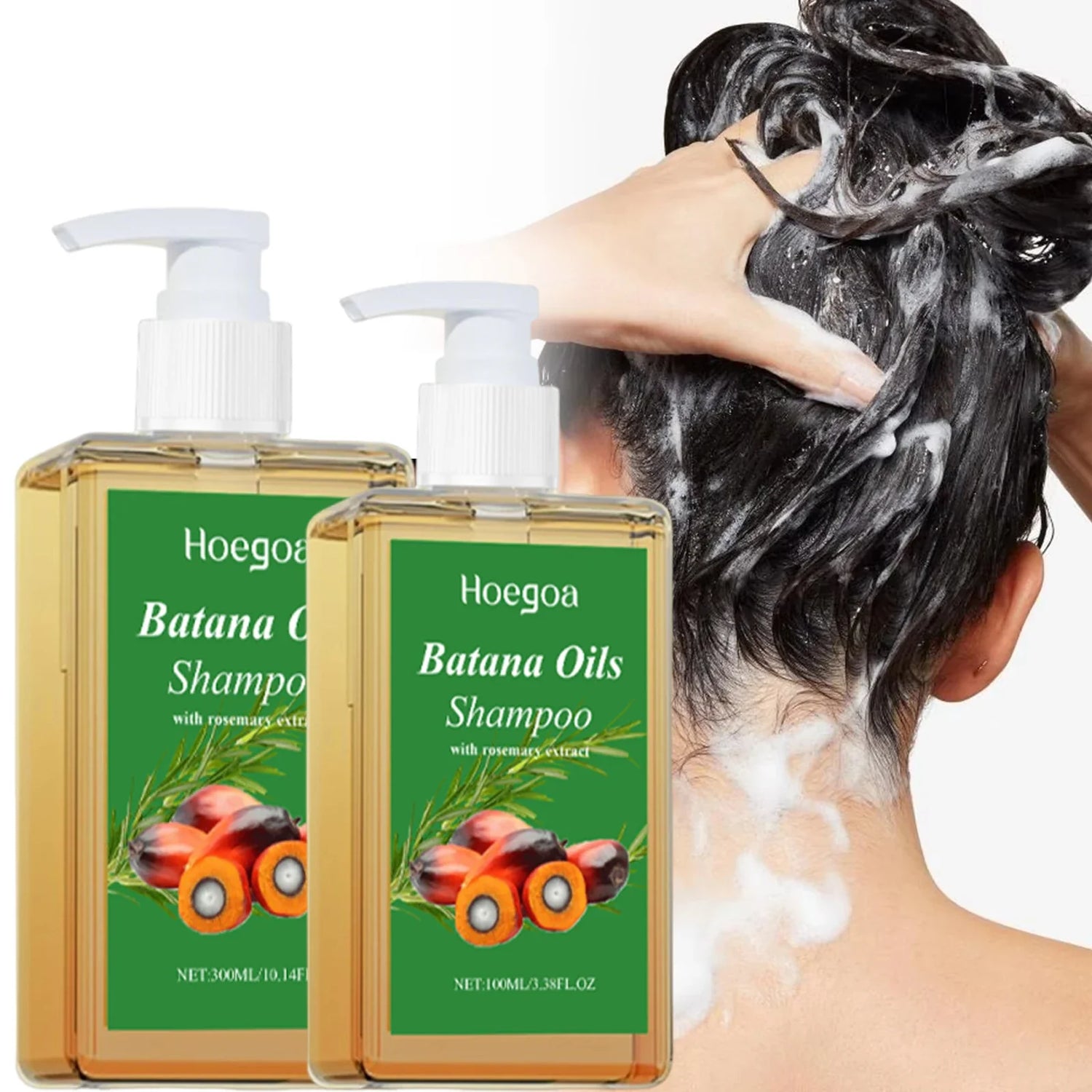 Organic Batana Oil Shampoo Soothing Scalp Intense Repair Batana Nourishing Shampoo with Rosemary Extract for All Hair Types